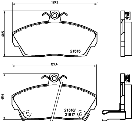 DON Bremseklodser pcp1159 for MG HONDA ROVER