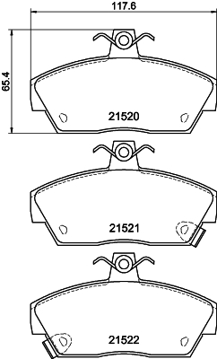 HELLA Bremseklodser 8db355018161 for ROVER
