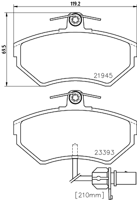 DON Bremseklodser pcp1190 for VW KARRY