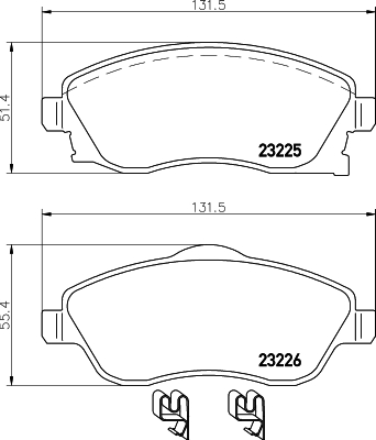 DON Bremseklodser pcp1033 for OPEL VAUXHALL GENERAL MOTORS