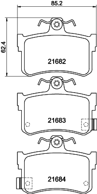 HELLA Bremseklodser 8db355018611 for MG ROVER