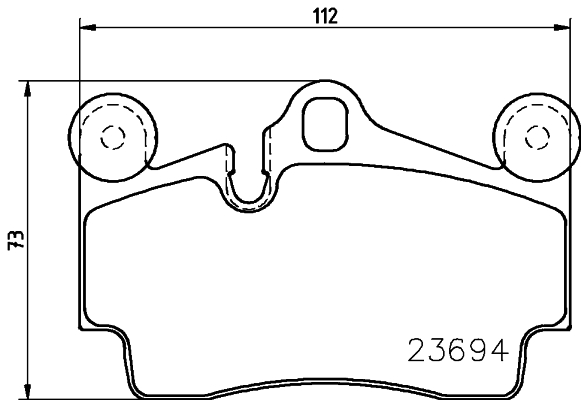 HELLA Bremseklodser 8db355018711 for VW PORSCHE SKODA