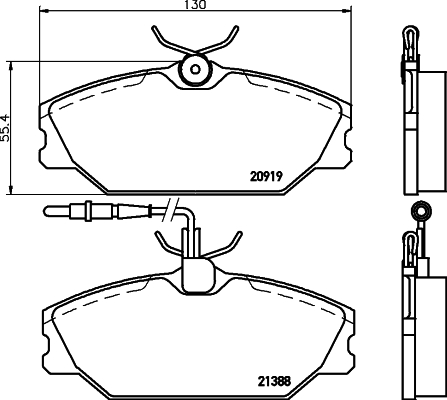 DON Bremseklodser pcp1405 for DAEWOO RENAULT