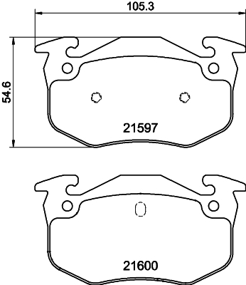 HELLA Bremseklodser 8db355019221 for RENAULT
