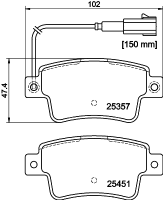 DON Bremseklodser pcp1573 for FIAT