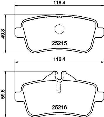 HELLA Bremseklodser 8db355039851 for MERCEDES-BENZ