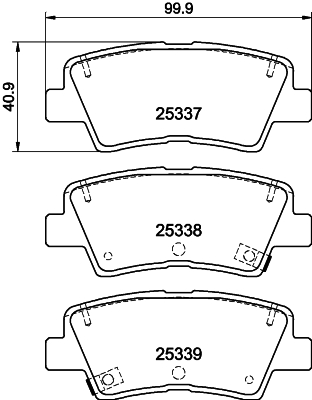 HELLA Bremseklodser 8db355044731 for HYUNDAI