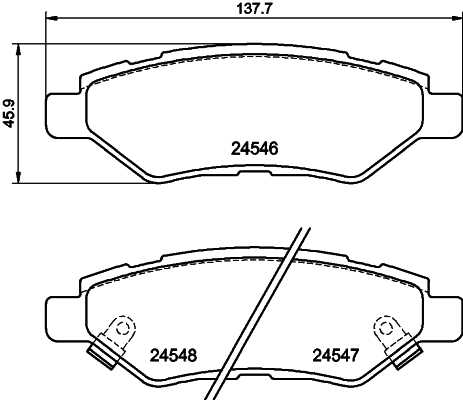 DON Bremseklodser pcp1834 for CADILLAC CHEVROLET