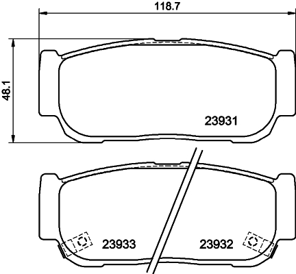 DON Bremseklodser pcp1331 for SSANGYONG KIA
