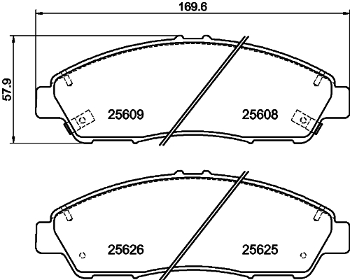 DON Bremseklodser pcp1521 for HONDA ACURA