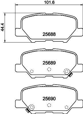 DON Bremseklodser pcp1135 for PEUGEOT CITROËN MITSUBISHI MAZDA