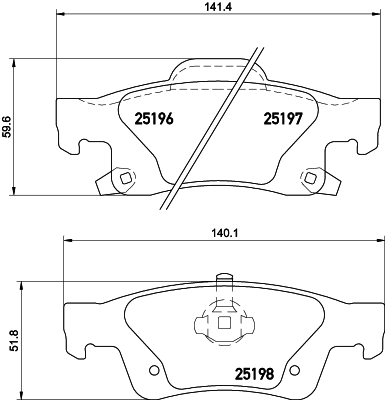 HELLA Bremseklodser 8db355020351 for JEEP DODGE