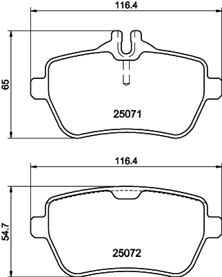 HELLA Bremseklodser 8db355020471 for MERCEDES-BENZ