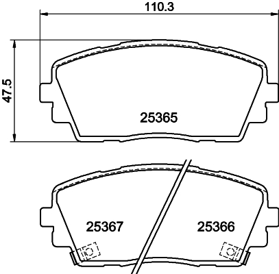 DON Bremseklodser pcp1365 for KIA