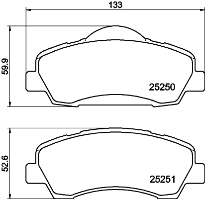 DON Bremseklodser pcp1364 for CITROËN PEUGEOT