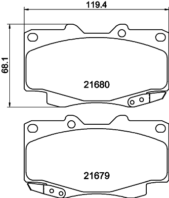 DON Bremseklodser pcp1858 for TOYOTA