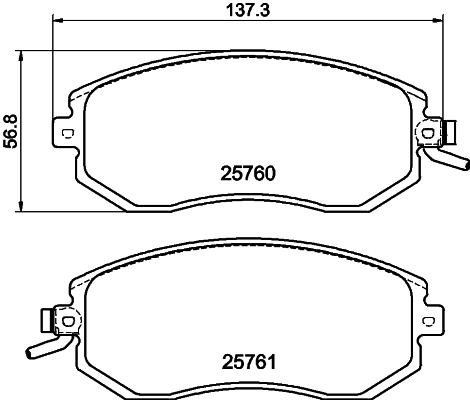 DON Bremseklodser pcp1424 for SUBARU TOYOTA