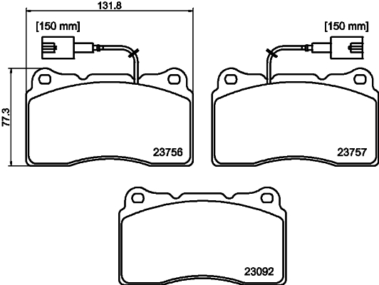 DON Bremseklodser pcp2094 for ALFA ROMEO