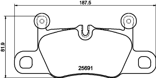 HELLA Bremseklodser 8db355021351 for PORSCHE