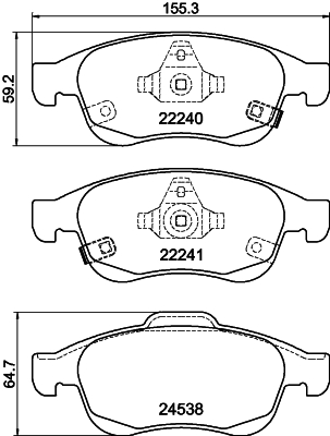 DON Bremseklodser pcp1887 for FIAT JEEP