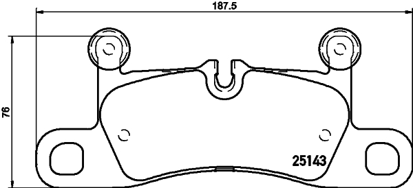 HELLA Bremseklodser 8db355023371 for PORSCHE