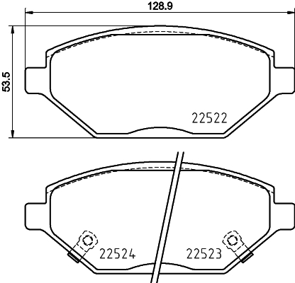 HELLA Bremseklodser 8db355025521 for VAUXHALL CHEVROLET