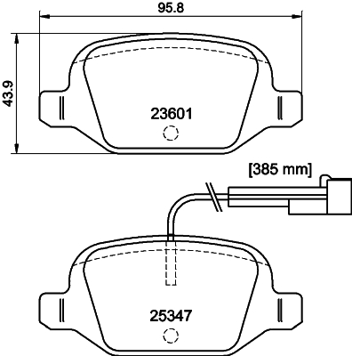 HELLA Bremseklodser 8db355031561 for ABARTH