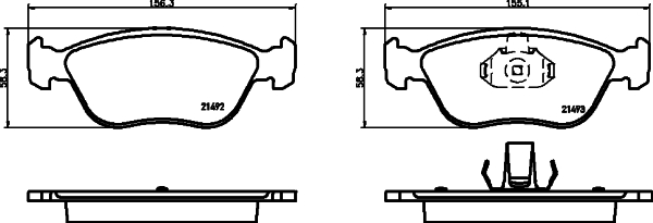 HELLA Bremseklodser 8db355032971 for VOLVO