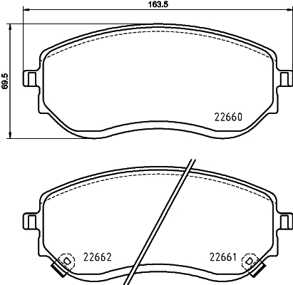 HELLA Bremseklodser 8db355037901 for NISSAN
