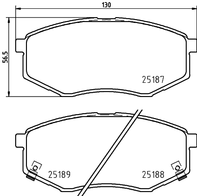 HELLA Bremseklodser 8db355037981 for KIA