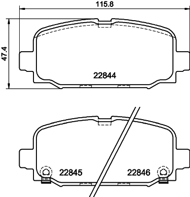 HELLA Bremseklodser 8db355039411 for JEEP