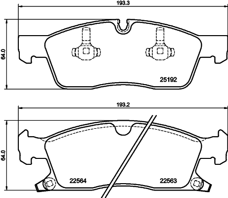 HELLA Bremseklodser 8db355039961 for JEEP
