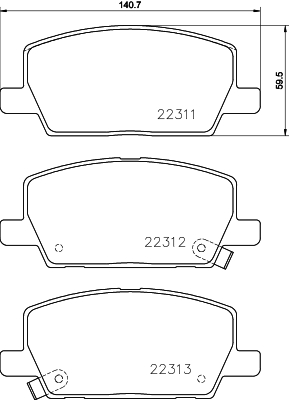 DON Bremseklodser pcp1747 for BUICK (SGM) VAUXHALL BUICK OPEL