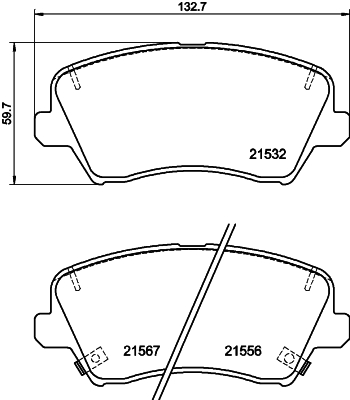 DON Bremseklodser pcp1774 for HYUNDAI KIA