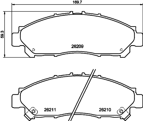 DON Bremseklodser pcp1838 for TOYOTA