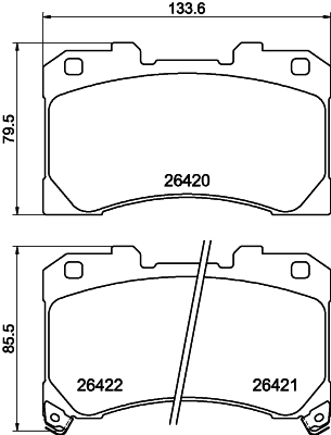 DON Bremseklodser pcp2045 for TOYOTA
