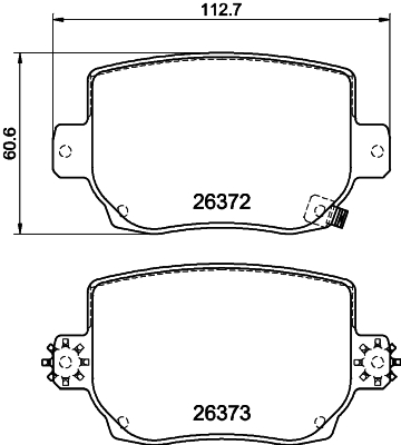 HELLA Bremseklodser 8db355041041 for TESLA