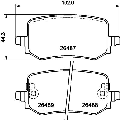 DON Bremseklodser pcp2053 for HYUNDAI