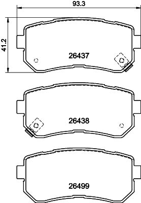 DON Bremseklodser pcp2048 for HYUNDAI