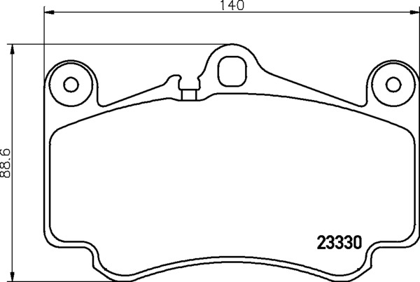 HELLA Bremseklodser 8db355043081 for PORSCHE