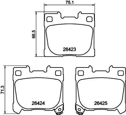 DON Bremseklodser pcp2044 for TOYOTA