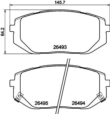 DON Bremseklodser pcp2054 for HYUNDAI KIA GENESIS