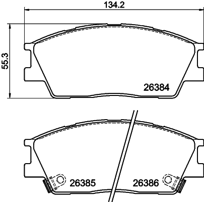 DON Bremseklodser pcp2038 for HYUNDAI KIA