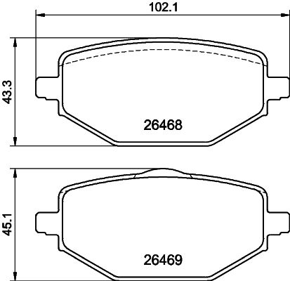 DON Bremseklodser pcp2063 for MITSUBISHI RENAULT