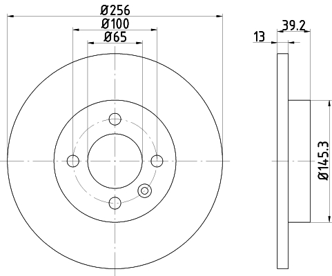 DON Bremseskive pcd11682 256mm 13mm for SKODA CHERY VW (FAW)
