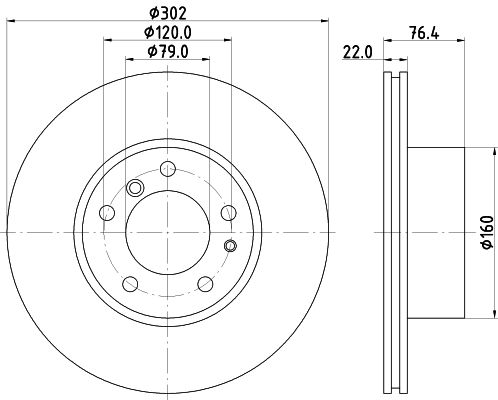 DON Bremseskive pcd14652 302mm 22mm for BMW