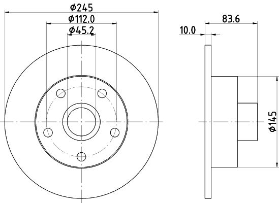 DON Bremseskive pcd21431 245mm 10mm for VW