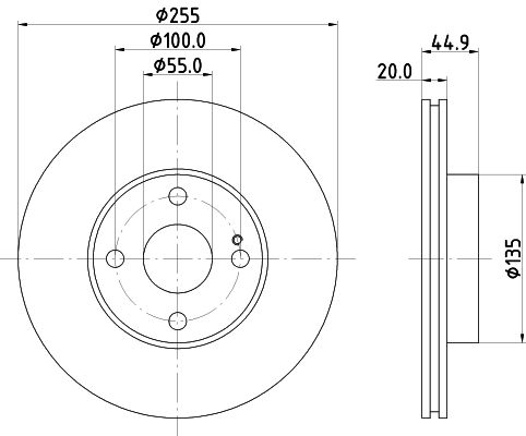 DON Bremseskive pcd18212 255mm 20mm for MAZDA
