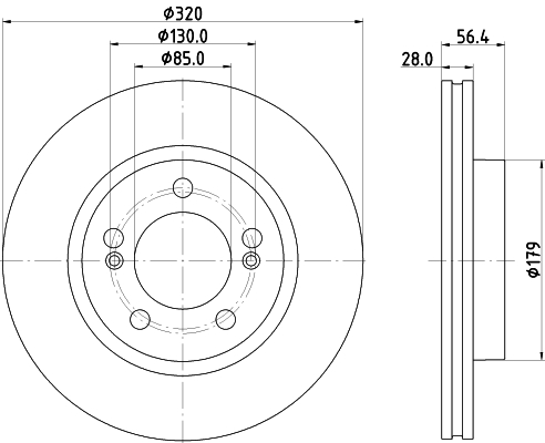 DON Bremseskive pcd22111 320mm 28mm for SSANGYONG