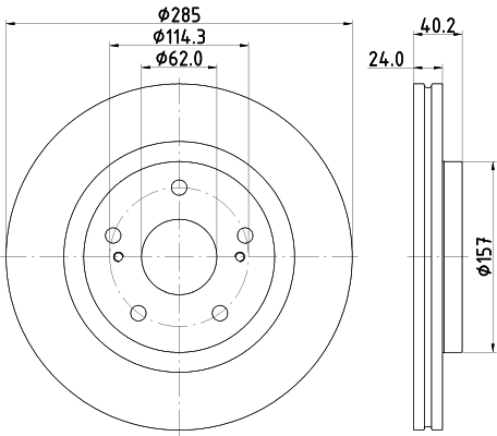 DON Bremseskive pcd22382 285mm 24mm for SUZUKI